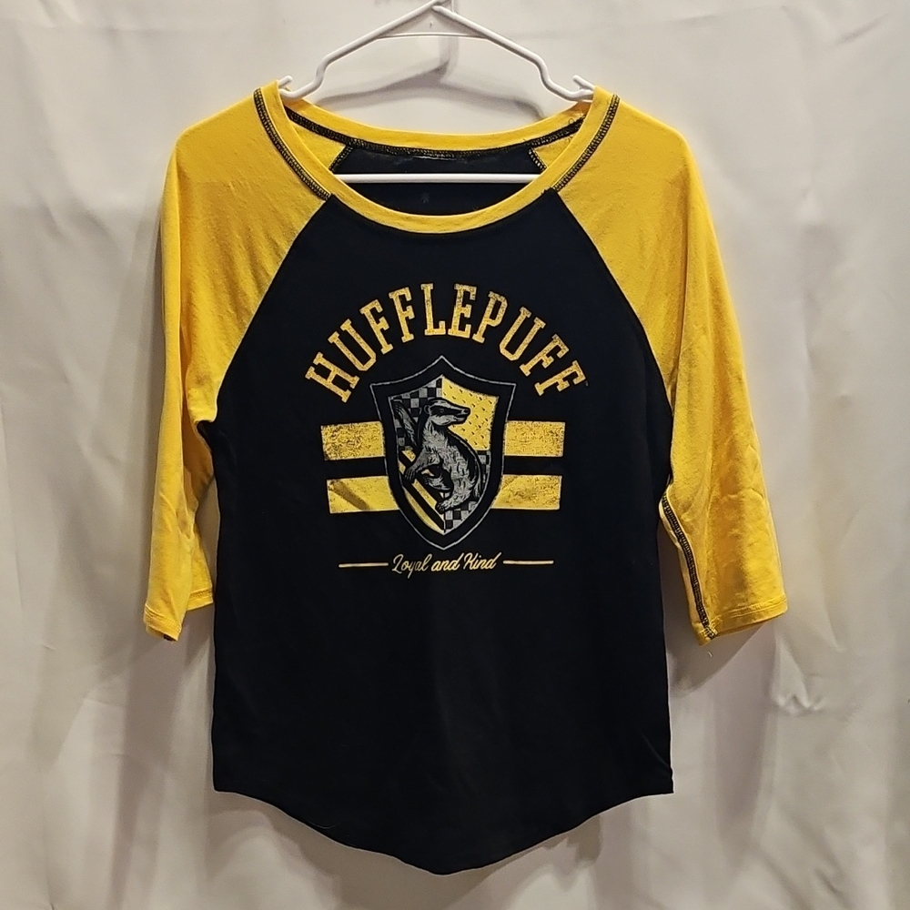 Hufflepuff Women's Long Sleeve Tee - Yellow and Black